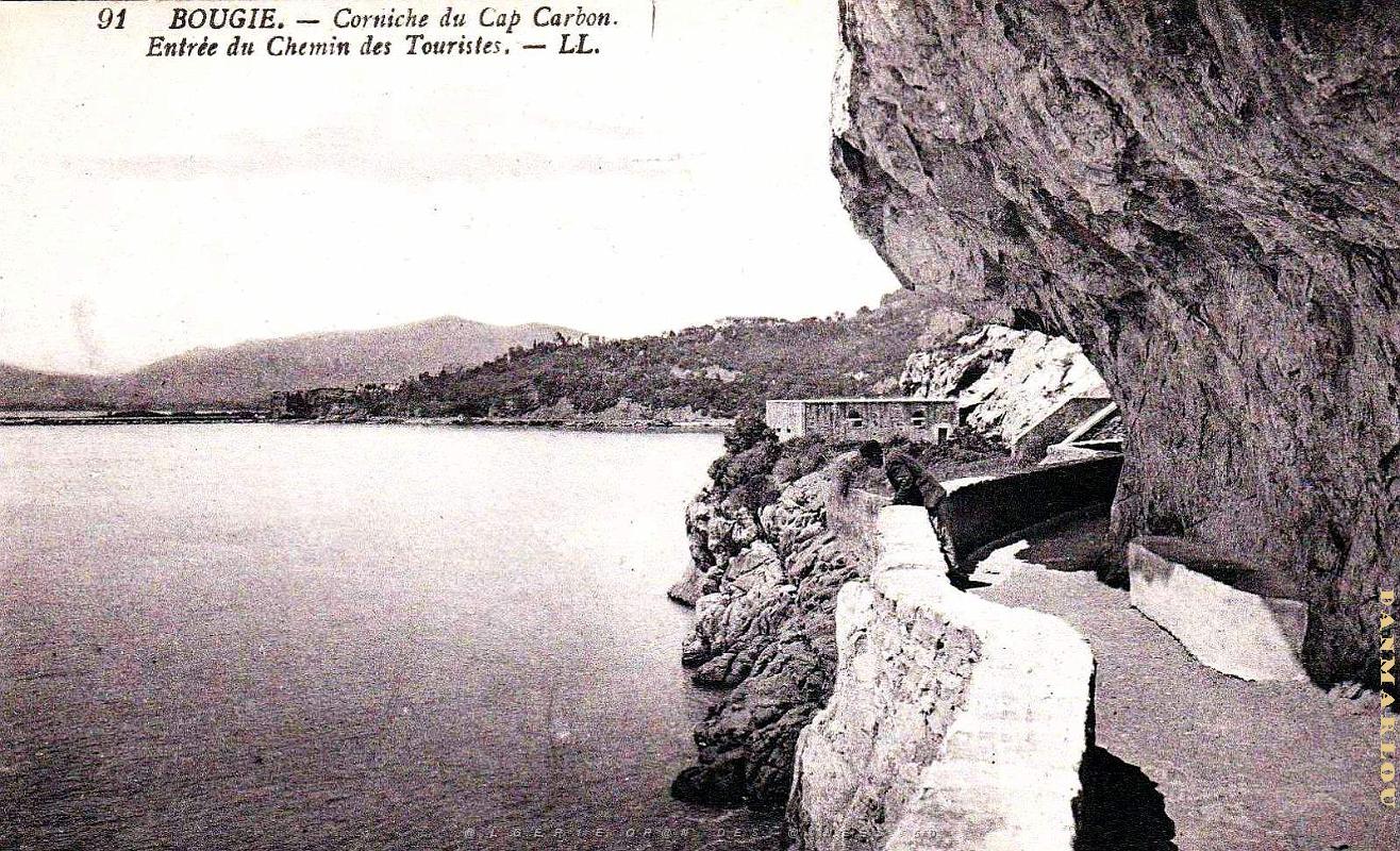 Bougie - Corniche du Cap Carbon - Chemin des Touristes - 1921.jpg